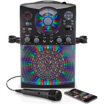 Singing Machine Bluetooth Karaoke System with Lights
