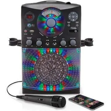 Singing Machine Bluetooth Karaoke System with Lights
