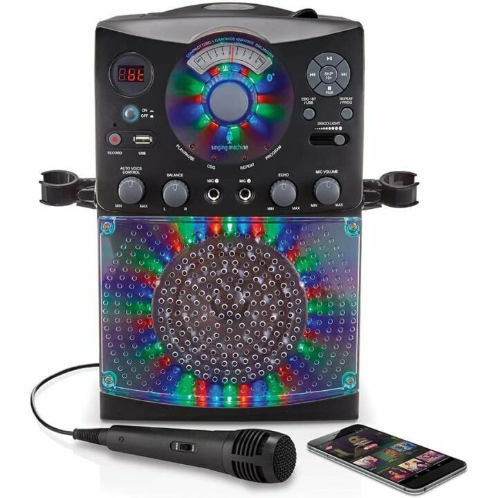 Singing Machine Bluetooth Karaoke System with Lights