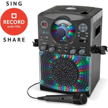 Singing Machine Bluetooth Karaoke System with Lights