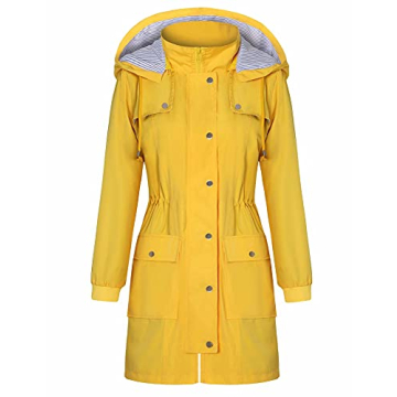 Bloggerlove Women's Lightweight Waterproof Rain Jacket