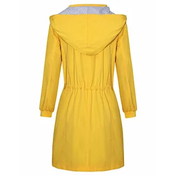 Bloggerlove Women's Lightweight Waterproof Rain Jacket