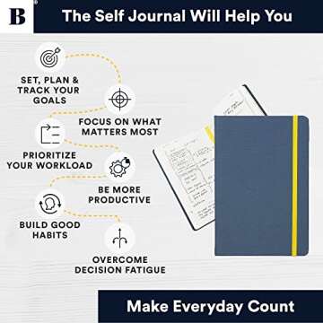 BestSelf 2025 Self Journal Distance Navy - Undated 13-Week Journal for Planning and Productivity