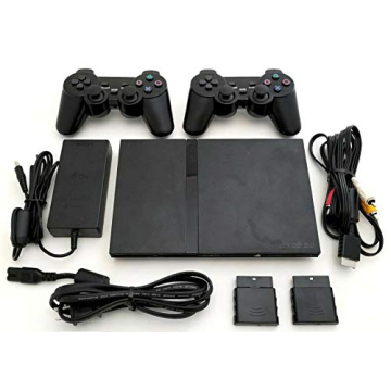 Sony PS2 SLIM Game System Gaming Console with 2 WIRELESS CONTROLLERS PLAYSTATION-2 (Renewed)