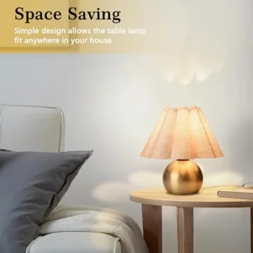 Ziqqeelam Gold Small Table Lamp - Elegant Fixture for Any Space