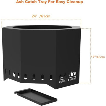 Onlyfire Smokeless Wood Burning Fire Pit for Outdoor Fun