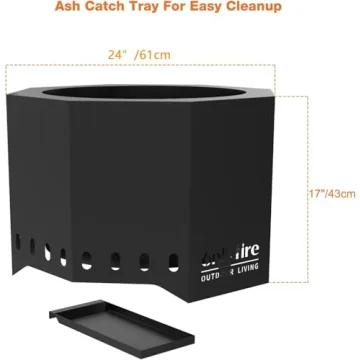 Onlyfire Smokeless Wood Burning Fire Pit for Outdoor Fun