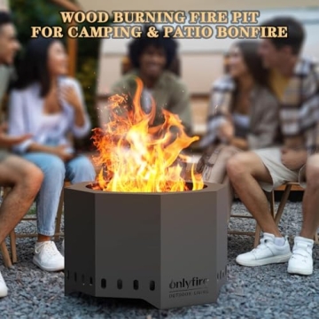 Onlyfire Smokeless Wood Burning Fire Pit for Outdoor Fun