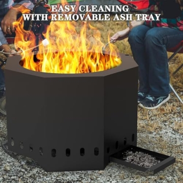 Onlyfire Smokeless Wood Burning Fire Pit for Outdoor Fun