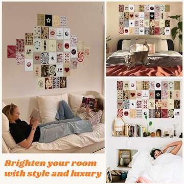 97 Decor Downtown Girl Room Decor - Downtown Girl Posters for Room Aesthetic Y2k, Retro Red Room Decor Y2k Bedroom Decorations, Mini Red Posters Coquette Wall Collage Kit for Teen College Dorm (4x6)