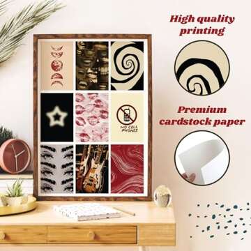 97 Decor Downtown Girl Room Decor - Downtown Girl Posters for Room Aesthetic Y2k, Retro Red Room Decor Y2k Bedroom Decorations, Mini Red Posters Coquette Wall Collage Kit for Teen College Dorm (4x6)