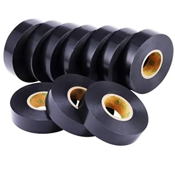 Lichamp 10-Pack Black Electrical Tape Waterproof, 3/4 in x 66ft, Industrial Grade UL/CSA Listed High...