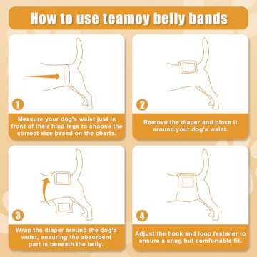 Teamoy Reusable Wrap Diapers for Male Dogs, Washable Puppy Belly Band Pack of 3 (M, 13"-16" Waist, Black+ Gray+ Lake Blue)