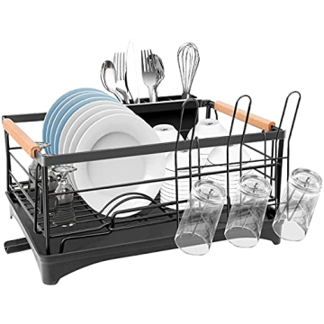 G-TING Rust-Proof Dish Drying Rack for Kitchen Counter