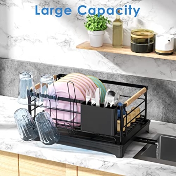 G-TING Rust-Proof Dish Drying Rack for Kitchen Counter