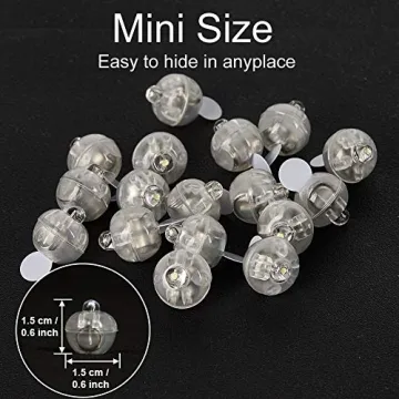 JJGoo 100pcs Mini Waterproof LED Lights for Events