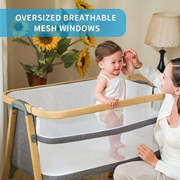 AMKE Portable Bedside Bassinet for Safe Co-Sleeping