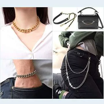 Beadthoven 1 Roll 16.4 Feet Aluminium Curb Chains 12x7x2mm Black Twisted Links Cable Necklace Chain Unwelded with Spool for Jewelry Making