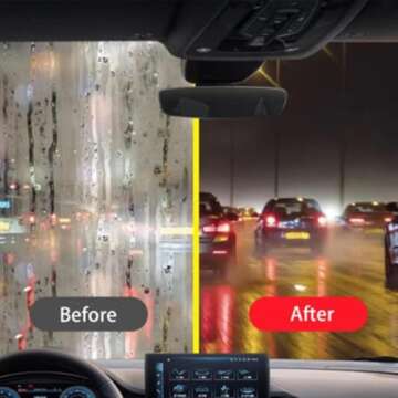 KCRPM Automotive Oil Film Cleaning Brush, Universal Glass Cleaning Wipe Board, Glass Oil Film Remover, Hydrophobic Glass Coating for Windshield (3pcs)