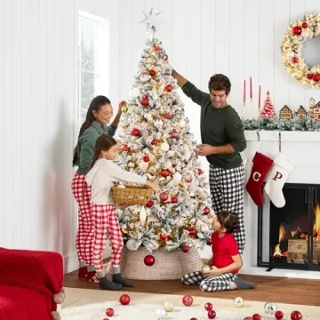 Best Choice Pre-Lit Snow Flocked Christmas Tree 7.5ft