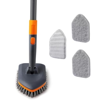 CLEANHOME Tile Tub Scrubber Brush - Versatile Cleaning Tool with Extendable Handle