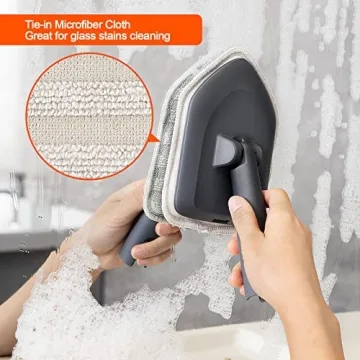 CLEANHOME Tile Tub Scrubber Brush: 3 Heads & Adjustable Handle