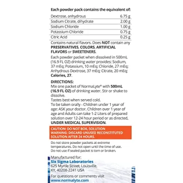 NormaLyte Oral Rehydration Salts for Rapid Hydration