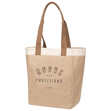 Now Designs 17" Burlap Market Tote for Durable Shopping
