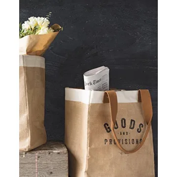 Now Designs 17" Burlap Market Tote for Durable Shopping