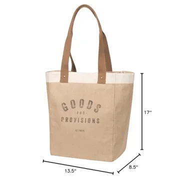 Now Designs 17" Burlap Market Tote for Durable Shopping