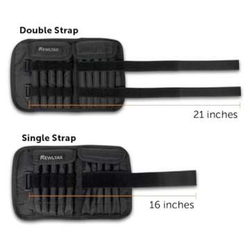 Pair of Adjustable Ankle/Wrist Weights Can Be Adjusted Weight Size - 2 x Weight Wraps Leg and Hand Weights For Walking Running Exercises - Adjustable Weights (5-LB Each (10-LB Total)