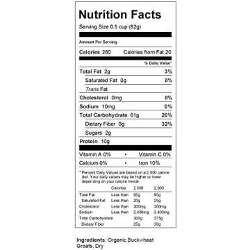 Hulled Buckwheat Groats- 5 Lbs - Certified Organic Buck Wheat Groats- Sprouting Seed, Gardening, Planting, Edible Seeds, Emergency Food Storage, Hydroponics