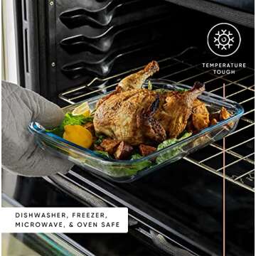 JoyFul 8pc Glass Bakeware Set for Joyful Cooking