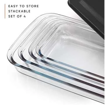 JoyFul 8pc Glass Bakeware Set for Joyful Cooking