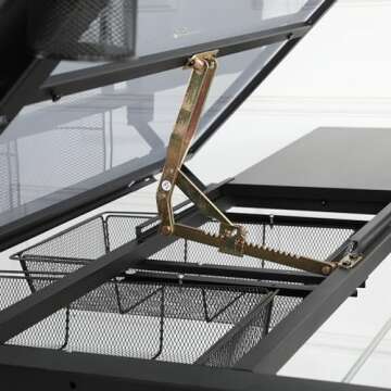 SPOFLYINN Drafting Desk with Side Shelf 0 to 75° Adjustable Tilting Drawing Desk Tempered Glass Art Table Writing Desk with Chair Stat