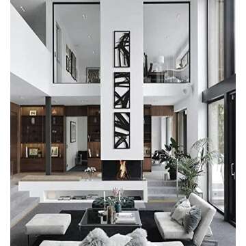 Advanced Multi-Sign Motsure | 3 Piece Abstract Metal Wall Art Home Décor Living Room Office Dining ...