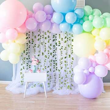 WhOnline 10pcs Fake Vines 69ft Artificial Greenery Garland Fake Hanging Plants Greenery Wall Backdrop for Home Bedroom Wedding Decoration Jungle Theme Party Supplies