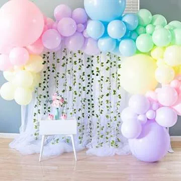 WhOnline 10pcs Fake Vines 69ft Artificial Greenery Garland Fake Hanging Plants Greenery Wall Backdrop for Home Bedroom Wedding Decoration Jungle Theme Party Supplies