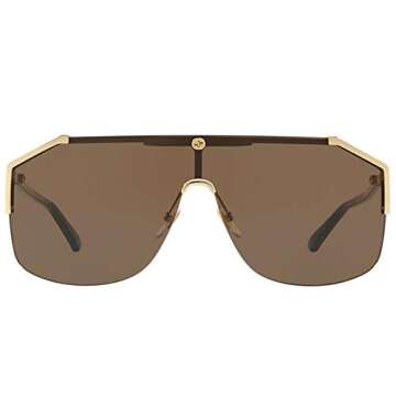 Gucci Brown Shield Men's Sunglasses GG0291S 002 99