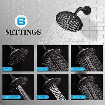 Stylish EMBATHER Shower Faucet Set with 6 inch Shower Head