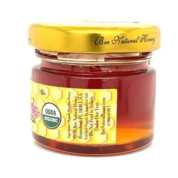 Case of 15 1.1oz Jars of ORGANIC Wildflower Honey ~ 1 oz Kosher jars great for Hotels, Restaurants, Corporate Events, Weddings, and more