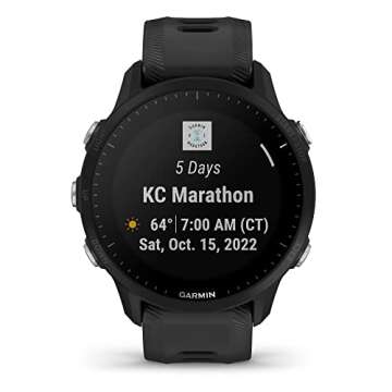 Garmin Forerunner® 955 Solar, GPS Running Smartwatch with Solar Charging Capabilities, Tailored to Triathletes, Long-Lasting Battery, Black - 010-02638-00