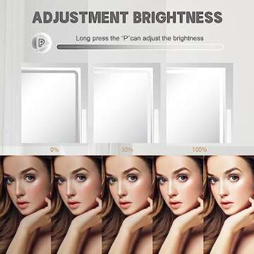 SLIMOON Hollywood Vanity Mirror with Lights, Lighted Makeup Mirror with Detachable 10X Magnification...