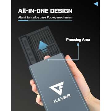 ILEVAR 68-in-1 Electric Precision Screwdriver Set - Compact & Reliable