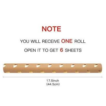 Kraft Wrapping Paper with Gold Foil for Thoughtful Gifts