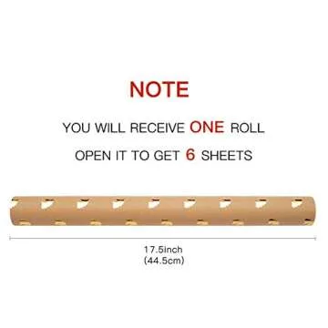 Kraft Wrapping Paper with Gold Foil for Thoughtful Gifts