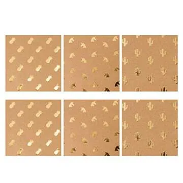 Kraft Wrapping Paper with Gold Foil for Thoughtful Gifts