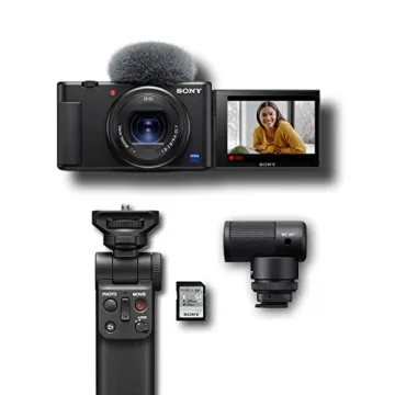 Sony ZV-1 Flip Screen Vlogging Camera for YouTube - Built-in Mic, 4K Video, Touchscreen, Live Stream...