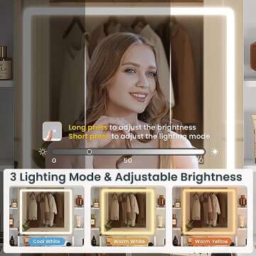 AOGLLATI Makeup Vanity with 3 Lighting Modes and Storage