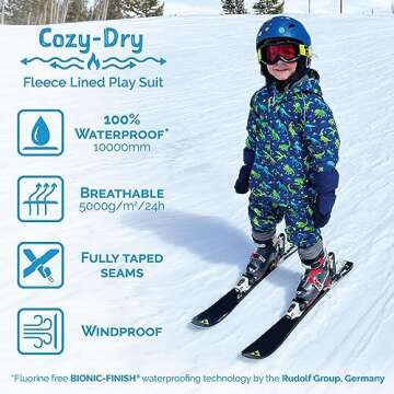 JAN & JUL Rain Suit for Baby Girls and Boys, Waterproof Coverall (Cozy-Dry: Yellow, Size: 2 Years)